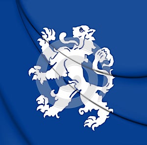 3D Flag of Heemskerk North Holland, Netherlands.