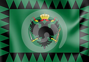 3D Flag of Kingdom of Lombardy-Venetia 1815-1866.