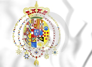 3D Flag of Kingdom of the Two Sicilies 1816.