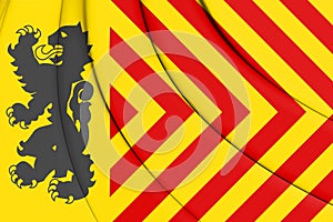 3D Flag of Langedijk North Holland, Netherlands.