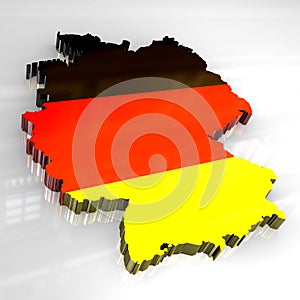 3d flag map of germany