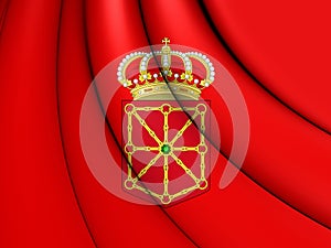 3D Flag of Navarra, Spain.