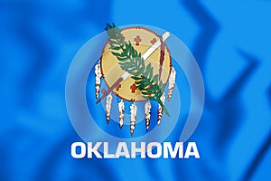 3D Flag of Oklahoma, USA.