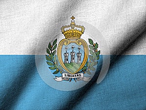 3D Flag of San Marino waving