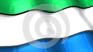 3D flag, Sierra Leone, waving