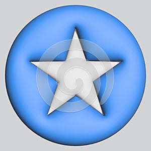 3D Flag of Somalia on circle