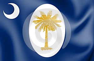 3D Flag of South Carolina January 1861, USA.