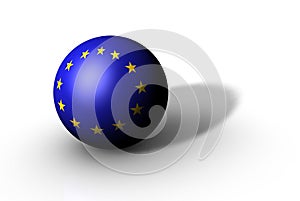 3d Flag Sphere of European Union