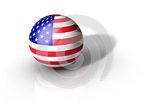 Tridimensionale bandiera sfera,Stati Uniti d'America 