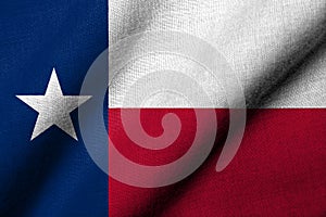 3D Flag of Texas waving