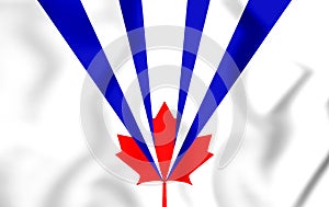 3D Flag of Vaughan Ontario province, Canada.