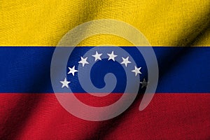 3D Flag of Venezuela waving