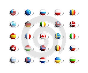 3D Flags icons