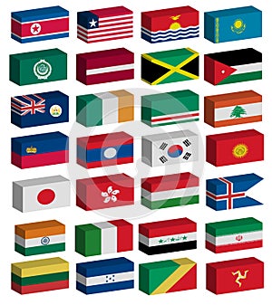 3D flags set