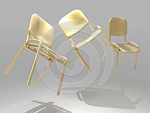 3D floating chairs