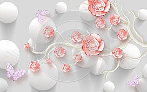 3d flower design wallpaper background,