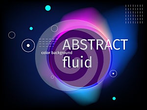 3d fluid Liquid abstract shape splash and blobs neon color. Vector abstraction background. Plastic or oil shapes. Dynamic
