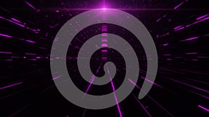 3D Fuchsia Sci-Fi Tower of Babel Tunnel VJ Loop Background