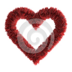 3d fur heart