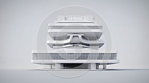 3D futuristic sci-fi white city architecture with organic skyscrapers, for science fiction or fantasy backgrounds, Abstract