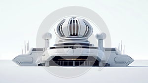 3D futuristic sci-fi white city architecture with organic skyscrapers, for science fiction or fantasy backgrounds, Abstract