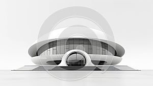 3D futuristic sci-fi white city architecture with organic skyscrapers, for science fiction or fantasy backgrounds, Abstract