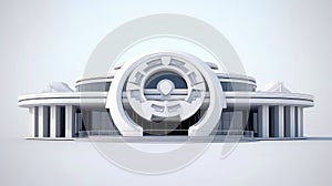 3D futuristic sci-fi white city architecture with organic skyscrapers, for science fiction or fantasy backgrounds, Abstract