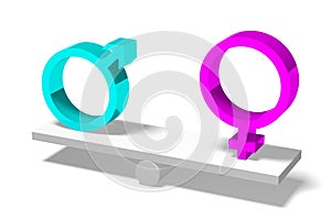 3D gender concept - EQUALITY...