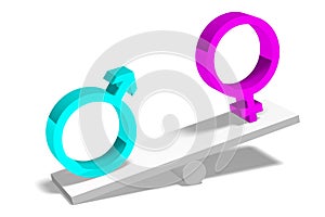 3D gender concept - EQUALITY...