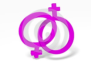 3D gender concept - LESBIAN...