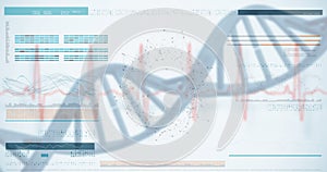 3D genes diagram on white background