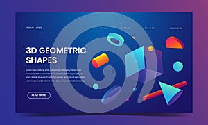 3D Geometric Shapes Design 01