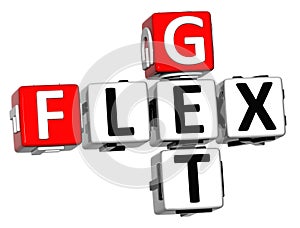 3D Get Flex Crossword text