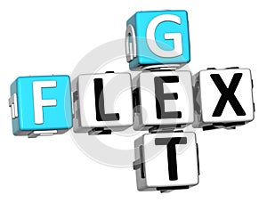 3D Get Flex Crossword text
