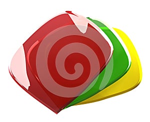 3D glass logo