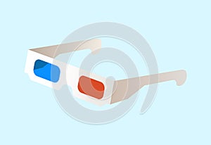 3D Glasses with Colored Lenses, Optical Movie