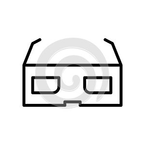 3d glasses icon vector isolated on white background, 3d glasses sign , line and outline elements in linear style