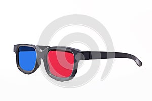 3d glasses on a white background isolated . Cinema glasses frontally.