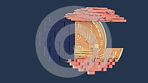 3d glitch of bitcoin