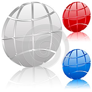 3D globe symbol