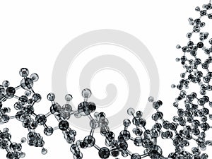 3D glossy chemical molecular structure