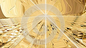 3D Gold Abstracts Backgrounds