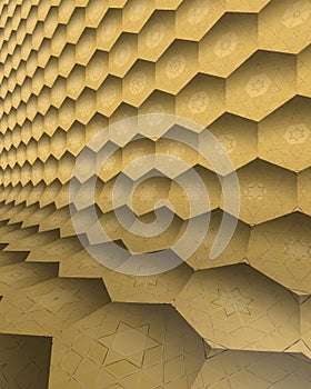 3D Gold Abstracts Backgrounds