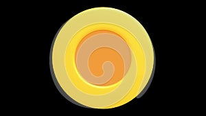 3d gold game coin spin