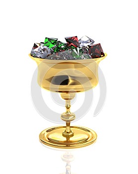 3d gold goblet