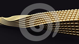 3D gold spiral background