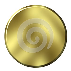 3D Golden Button photo