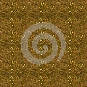 3d golden fractal background pattern