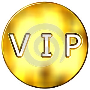 3D Golden Framed VIP