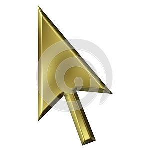 3D Golden Mouse Pointer